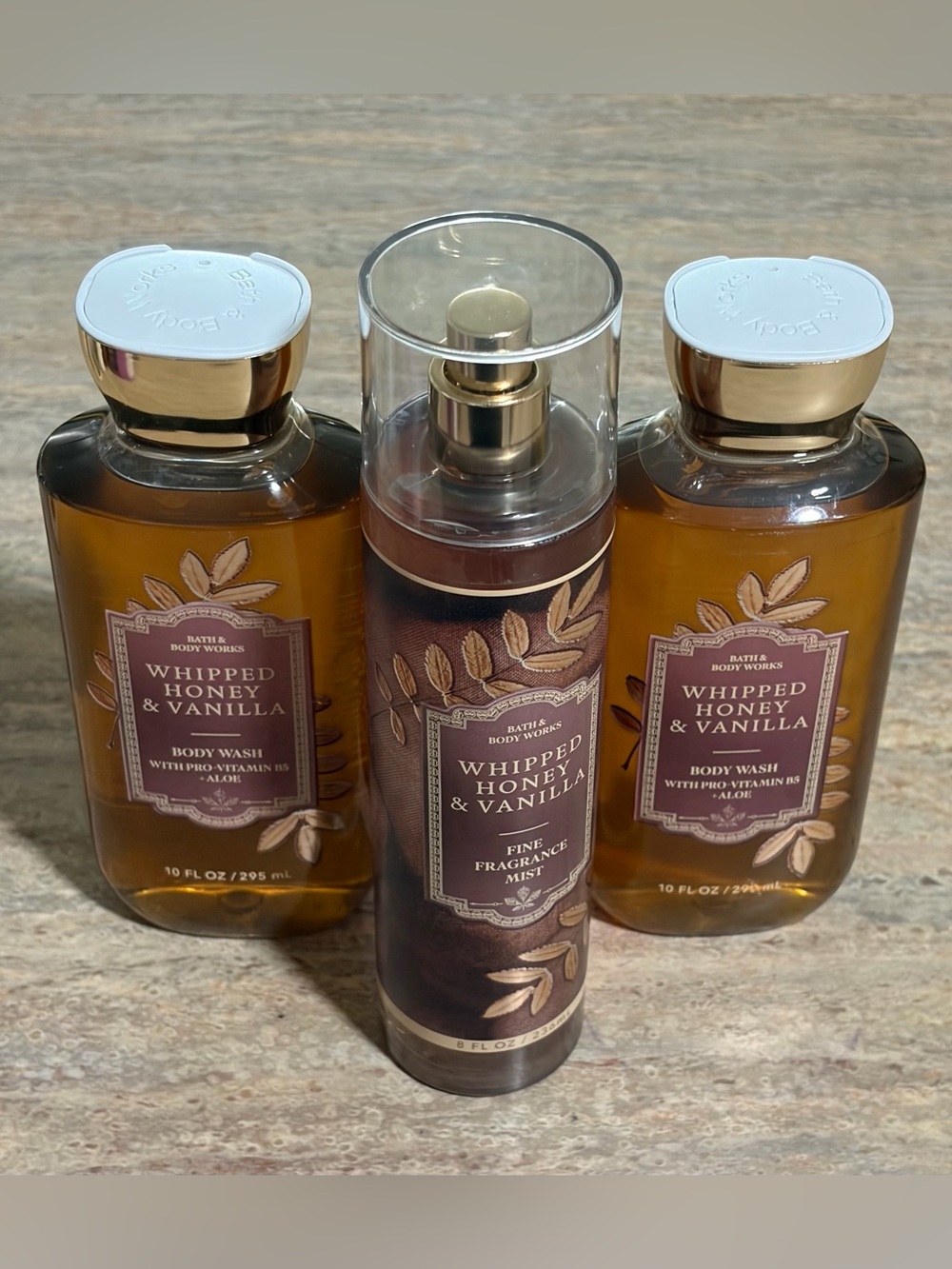 Bath & Body Works Whipped Honey & Vanilla Body Wash Fine and Fragrance Mist Set